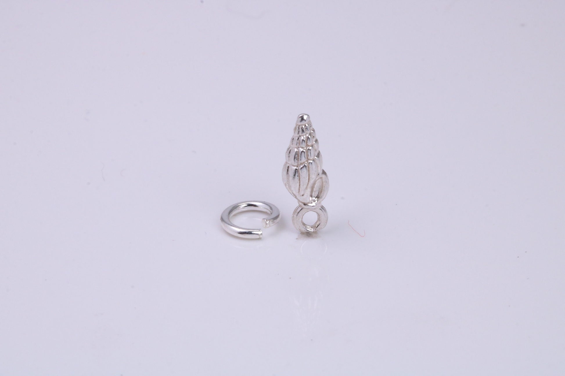 Sea Shell Charm, Traditional Charm, Made from Solid 925 Grade Sterling Silver, Complete with Attachment Link