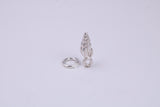 Sea Shell Charm, Traditional Charm, Made from Solid 925 Grade Sterling Silver, Complete with Attachment Link