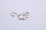 Sea Shell Charm, Traditional Charm, Made from Solid 925 Grade Sterling Silver, Complete with Attachment Link