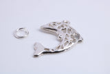 Fish Charm, Traditional Charm, Made from Solid 925 Grade Sterling Silver, Complete with Attachment Link