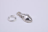 Sea Shell Charm, Traditional Charm, Made from Solid 925 Grade Sterling Silver, Complete with Attachment Link