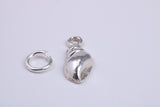 Sea Shell Charm, Traditional Charm, Made from Solid 925 Grade Sterling Silver, Complete with Attachment Link