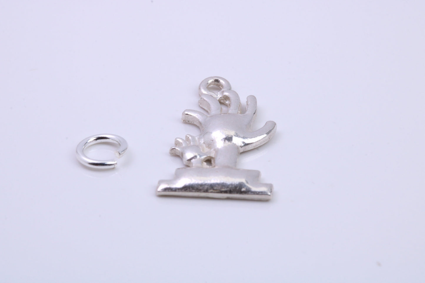 Cactus Tree Charm, Traditional Charm, Made from Solid 925 Grade Sterling Silver, Complete with Attachment Link