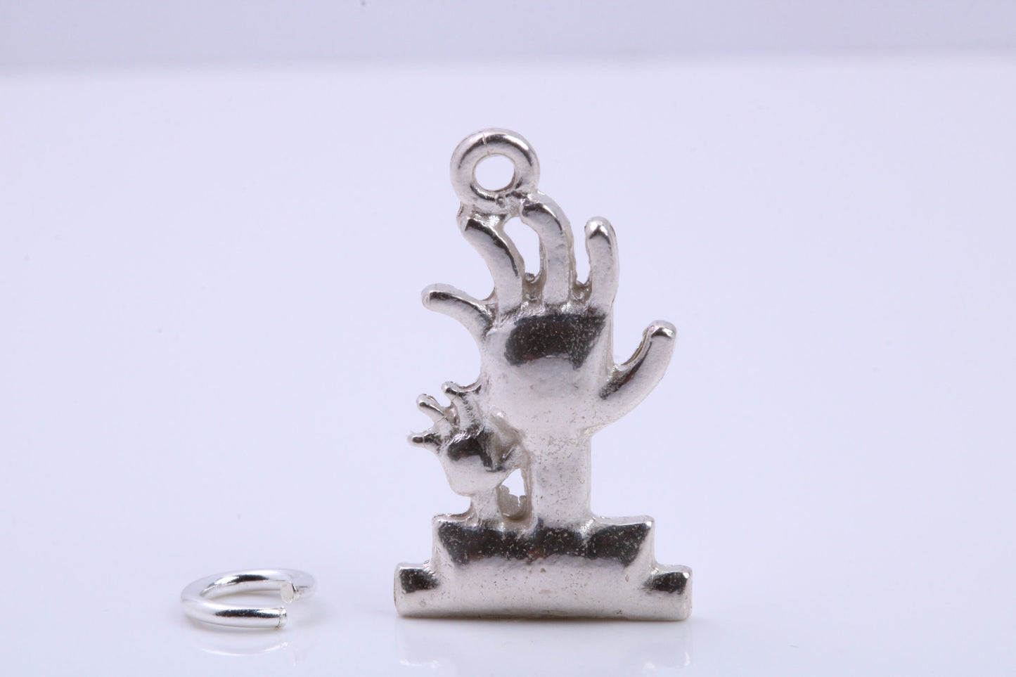 Cactus Tree Charm, Traditional Charm, Made from Solid 925 Grade Sterling Silver, Complete with Attachment Link