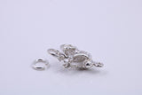 Cyclist Charm, Traditional Charm, Made from Solid 925 Grade Sterling Silver, Complete with Attachment Link