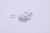 Slice of Cake Charm, Traditional Charm, Made from Solid 925 Grade Sterling Silver, Complete with Attachment Link