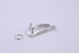 Sailing Dingy Charm, Traditional Charm, Made from Solid 925 Grade Sterling Silver, Complete with Attachment Link