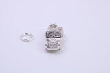 Car Charm, Traditional Charm, Made from Solid 925 Grade Sterling Silver, Complete with Attachment Link