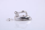 Iron Charm, Made from Solid Cast Silver, Complete with Attachment Link