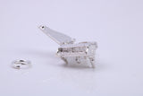 Grand Piano Charm, Traditional Charm, Made from Solid 925 Grade Sterling Silver, Complete with Attachment Link