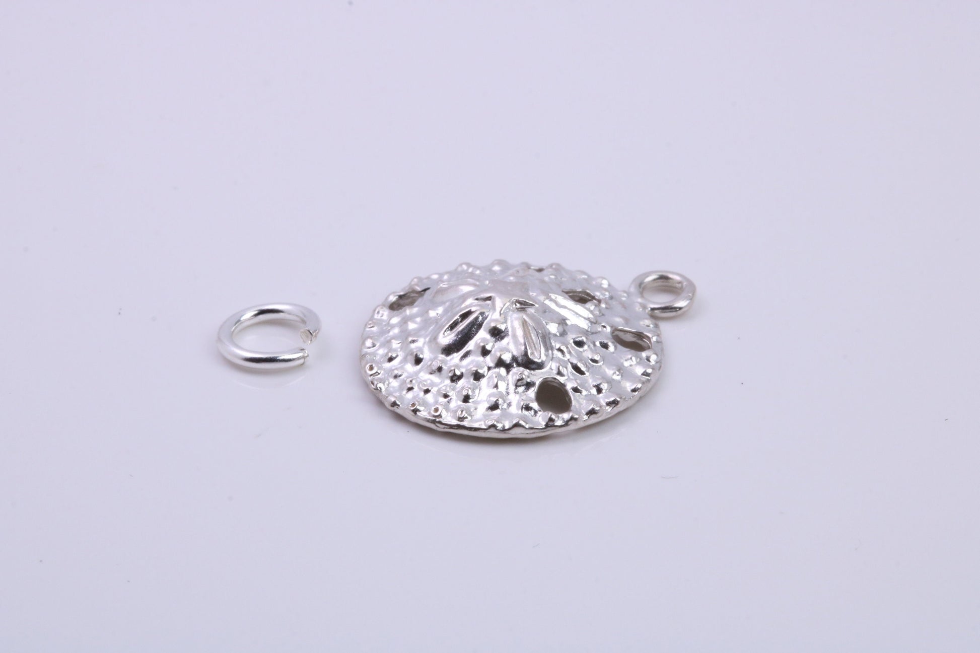 Star Fish Fossil Charm, Traditional Charm, Made from Solid 925 Grade Sterling Silver, Complete with Attachment Link