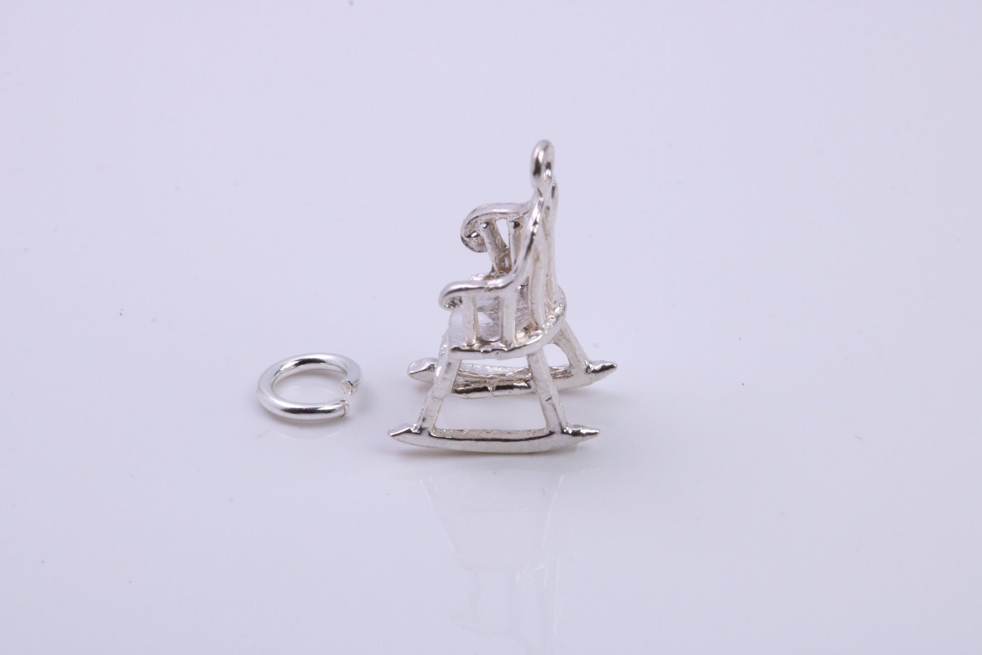 Rocking Chair Charm, Traditional Charm, Made from Solid 925 Grade Sterling Silver, Complete with Attachment Link