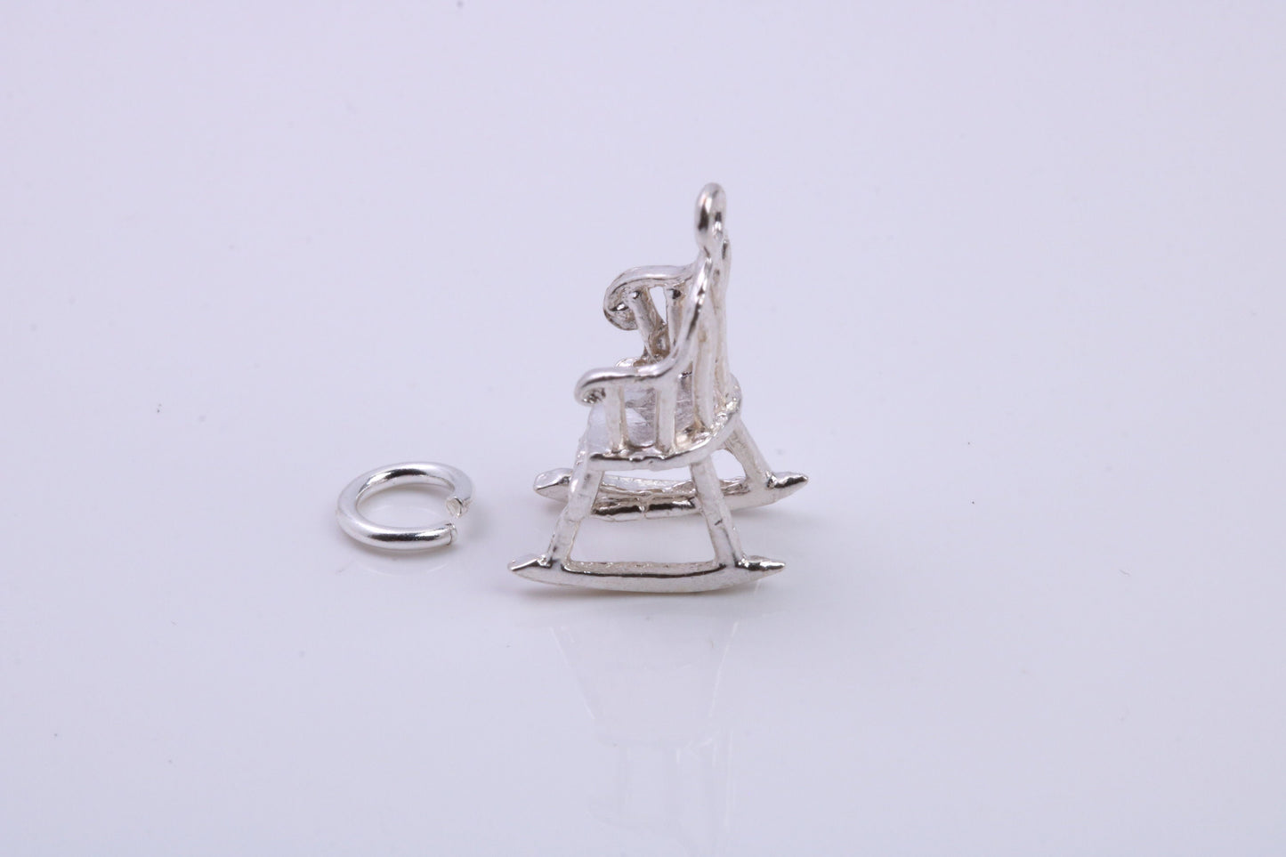 Rocking Chair Charm, Traditional Charm, Made from Solid 925 Grade Sterling Silver, Complete with Attachment Link