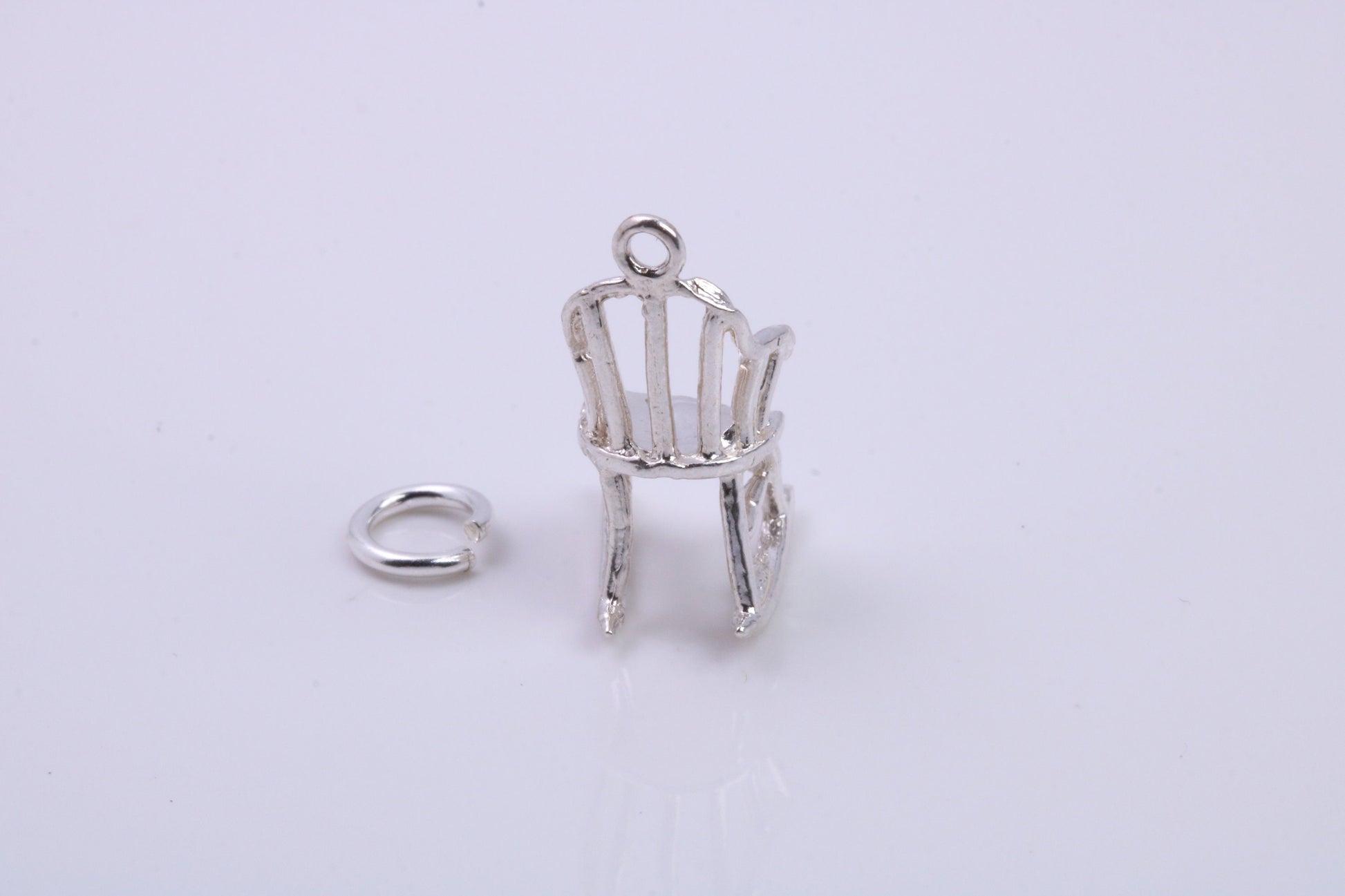 Rocking Chair Charm, Traditional Charm, Made from Solid 925 Grade Sterling Silver, Complete with Attachment Link