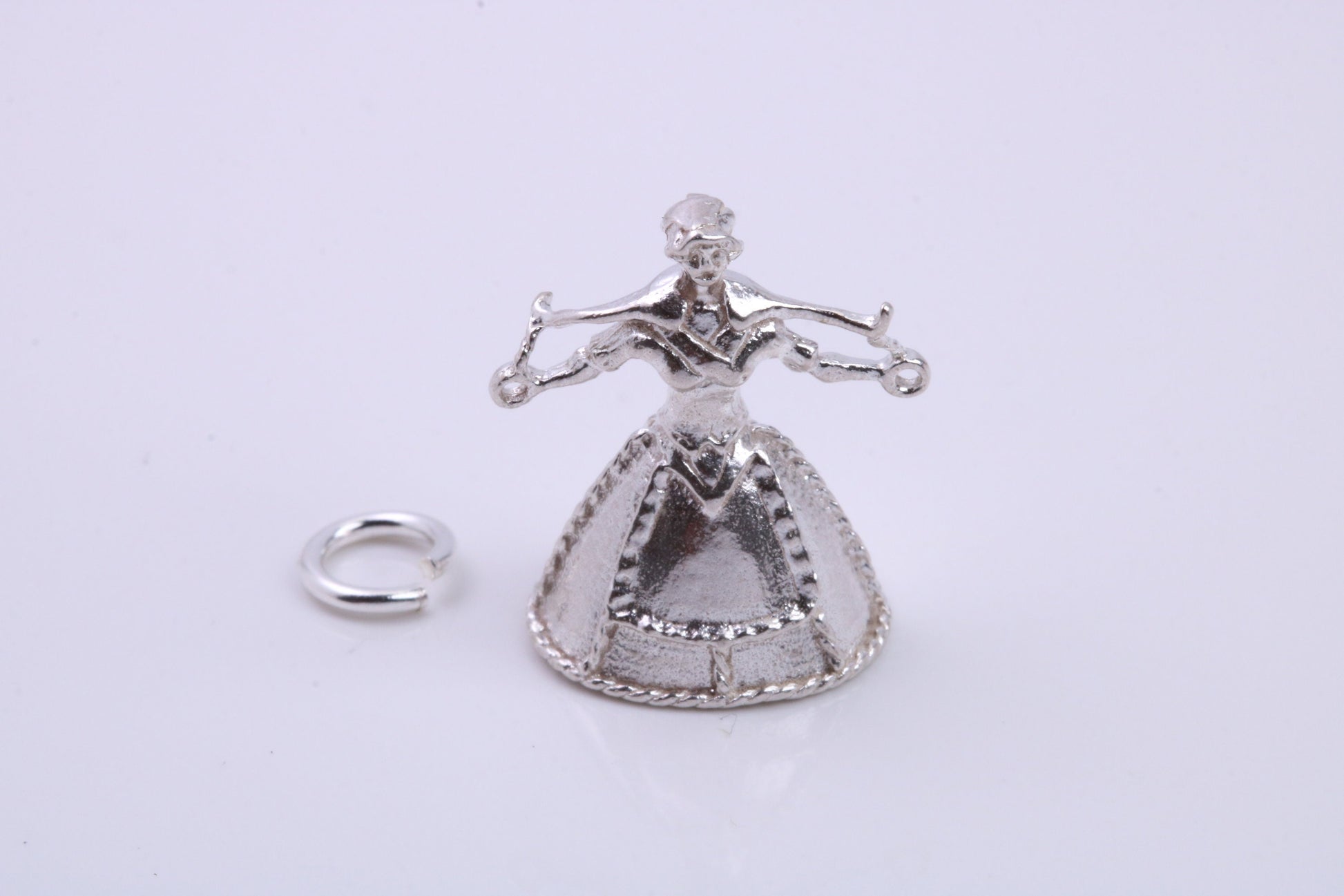 Water Carrier Charm, Traditional Charm, Made from Solid 925 Grade Sterling Silver, Complete with Attachment Link