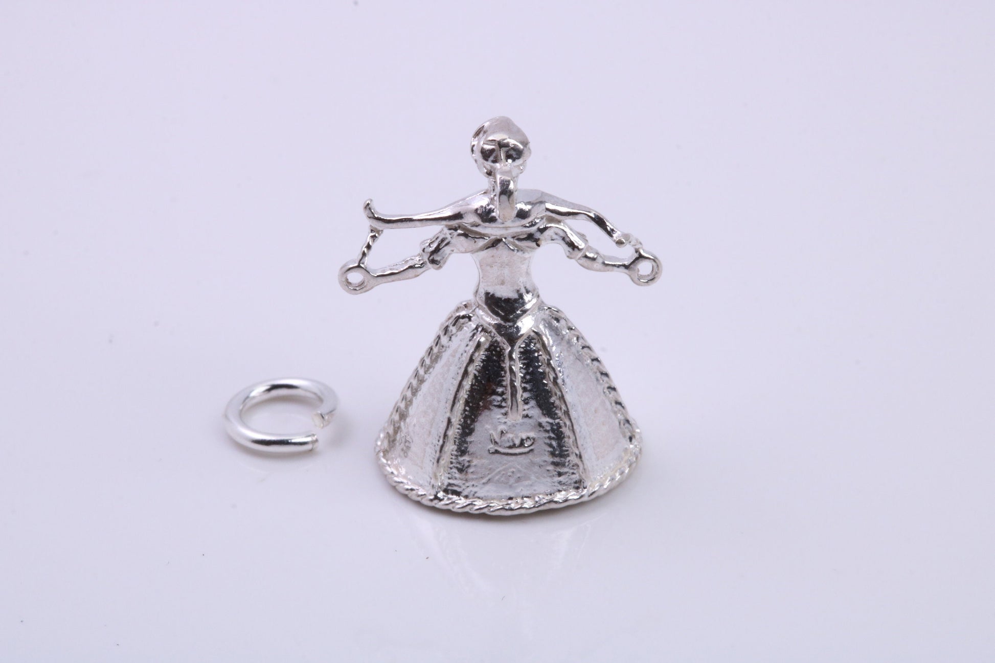 Water Carrier Charm, Traditional Charm, Made from Solid 925 Grade Sterling Silver, Complete with Attachment Link