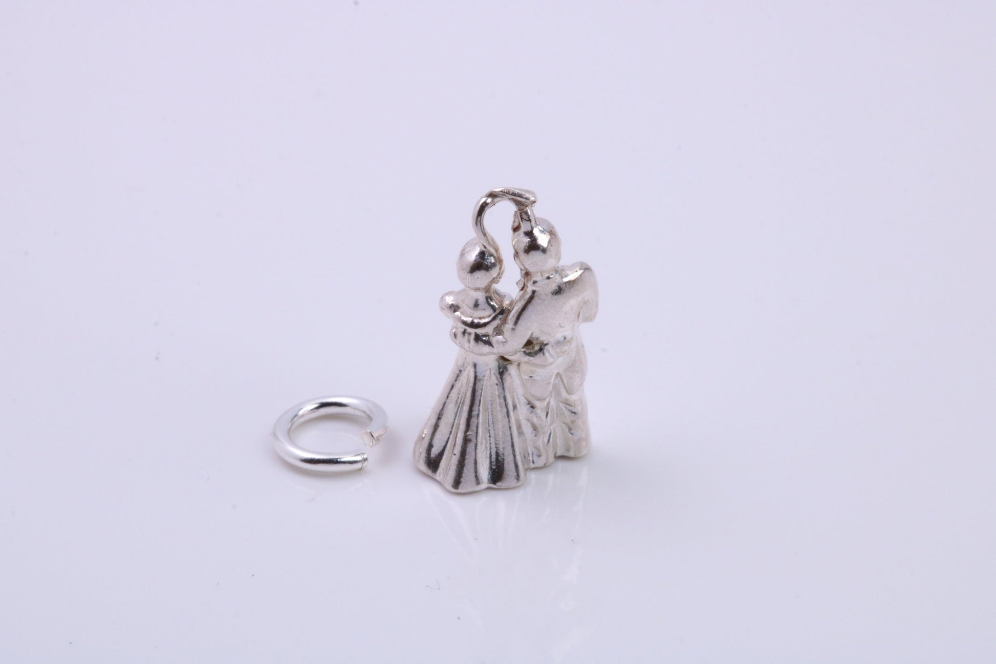 Couple at the Alter Charm, Traditional Charm, Made from Solid 925 Grade Sterling Silver, Complete with Attachment Link