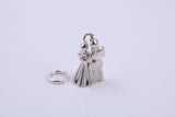 Couple at the Alter Charm, Traditional Charm, Made from Solid 925 Grade Sterling Silver, Complete with Attachment Link