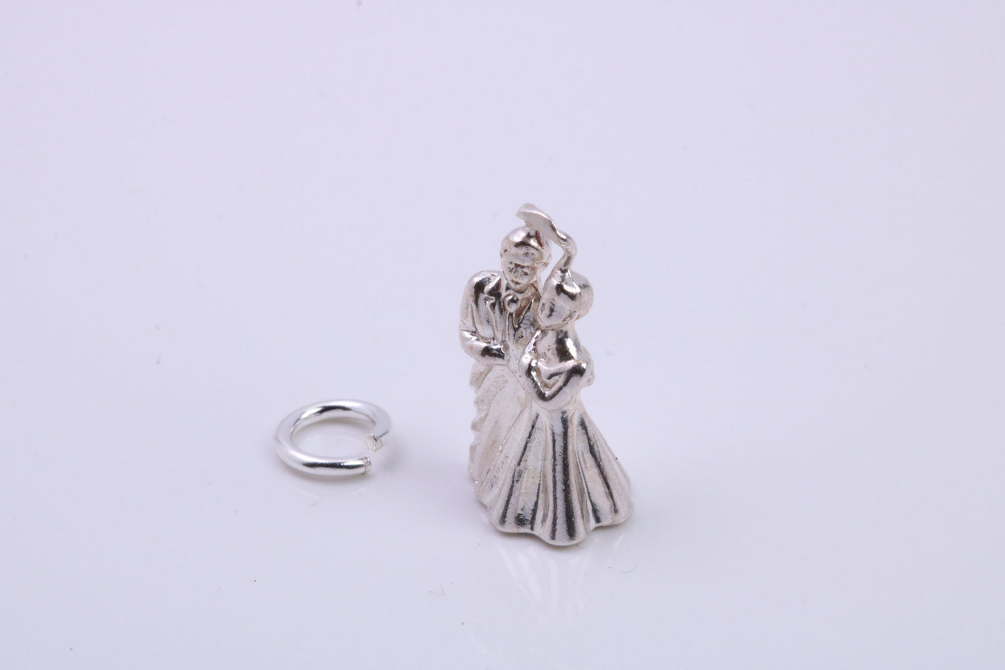 Couple at the Alter Charm, Traditional Charm, Made from Solid 925 Grade Sterling Silver, Complete with Attachment Link