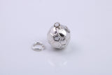 Foot Ball Charm, Traditional Charm, Made from Solid 925 Grade Sterling Silver, Complete with Attachment Link