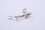 Shark Charm, Traditional Charm, Made from Solid 925 Grade Sterling Silver, Complete with Attachment Link