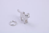 Pointer Dog Charm, Traditional Charm, Made from Solid 925 Grade Sterling Silver, Complete with Attachment Link