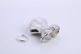 Corset Charm, Traditional Charm, Made from Solid 925 Grade Sterling Silver, Complete with Attachment Link
