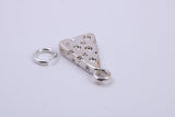 Wedge of Cheese Charm, Traditional Charm, Made from Solid 925 Grade Sterling Silver, Complete with Attachment Link