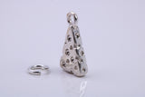 Wedge of Cheese Charm, Traditional Charm, Made from Solid 925 Grade Sterling Silver, Complete with Attachment Link