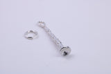 Flute Charm, Traditional Charm, Made from Solid 925 Grade Sterling Silver, Complete with Attachment Link