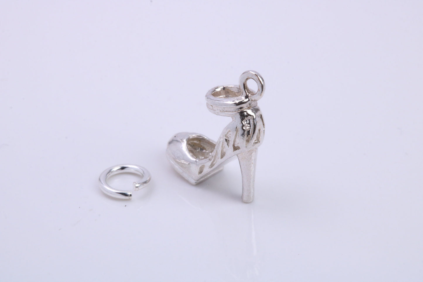 Stiletto Charm, Traditional Charm, Made from Solid 925 Grade Sterling Silver, Complete with Attachment Link