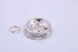 Roulette Wheel Charm, Traditional Charm, Made from Solid 925 Grade Sterling Silver, Complete with Attachment Link