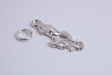 Squid Charm, Traditional Charm, Made from Solid 925 Grade Sterling Silver, Complete with Attachment Link