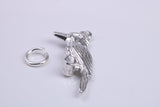 Raven Charm, Traditional Charm, Made from Solid 925 Grade Sterling Silver, Complete with Attachment Link