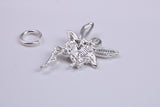 Fairy Charm, Traditional Charm, Made from Solid 925 Grade Sterling Silver, Complete with Attachment Link
