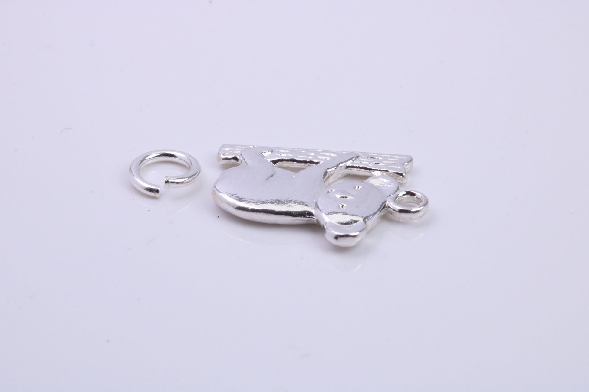 Koala Bear Charm, Traditional Charm, Made from Solid 925 Grade Sterling Silver, Complete with Attachment Link
