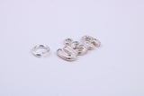USA Charm, Traditional Charm, Made from Solid 925 Grade Sterling Silver, Complete with Attachment Link
