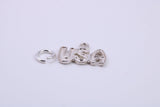 USA Charm, Traditional Charm, Made from Solid 925 Grade Sterling Silver, Complete with Attachment Link