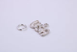 USA Charm, Traditional Charm, Made from Solid 925 Grade Sterling Silver, Complete with Attachment Link
