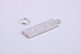 Key Board Charm, Traditional Charm, Made from Solid 925 Grade Sterling Silver, Complete with Attachment Link