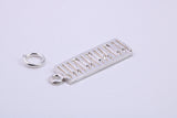Key Board Charm, Traditional Charm, Made from Solid 925 Grade Sterling Silver, Complete with Attachment Link
