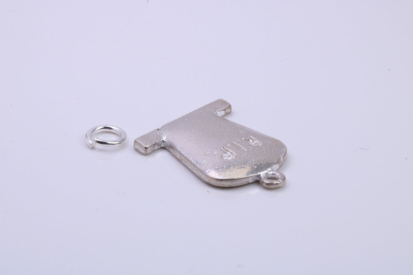 R I P Tombstone Charm, Traditional Charm, Made from Solid 925 Grade Sterling Silver, Complete with Attachment Link
