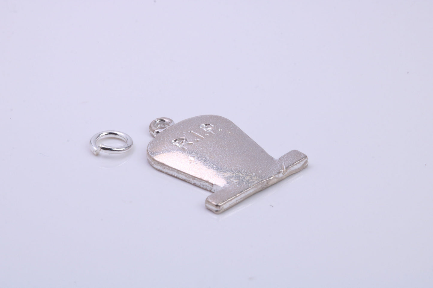 R I P Tombstone Charm, Traditional Charm, Made from Solid 925 Grade Sterling Silver, Complete with Attachment Link