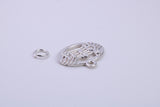 Musical Notes Charm, Traditional Charm, Made from Solid 925 Grade Sterling Silver, Complete with Attachment Link