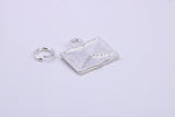 Envelope Charm, Traditional Charm, Made from Solid 925 Grade Sterling Silver, Complete with Attachment Link