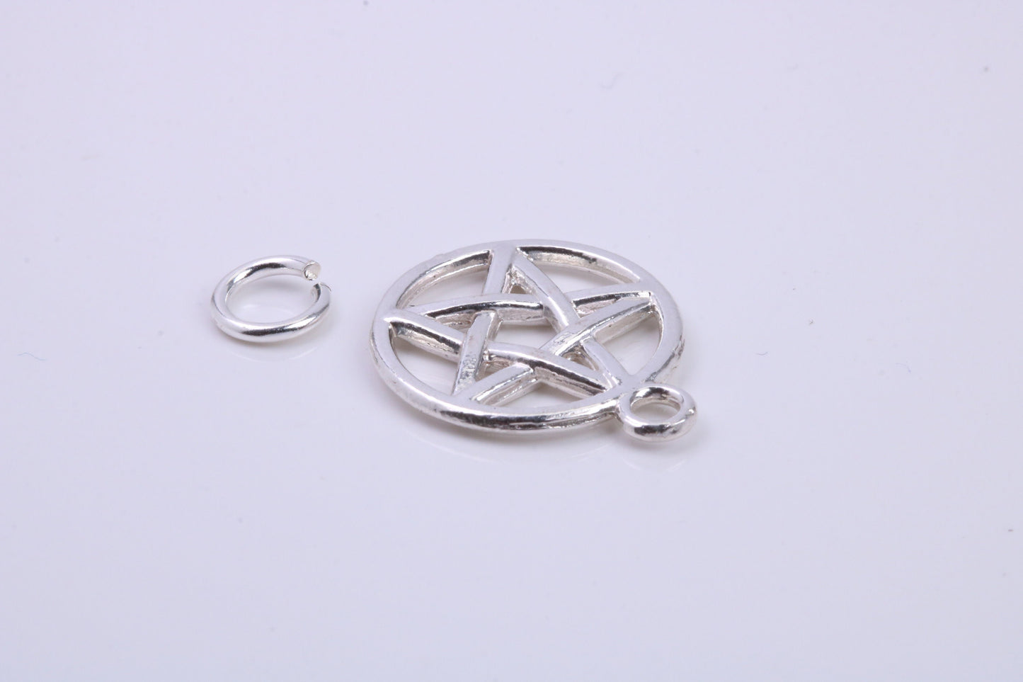 Star of David Charm, Traditional Charm, Made from Solid 925 Grade Sterling Silver, Complete with Attachment Link