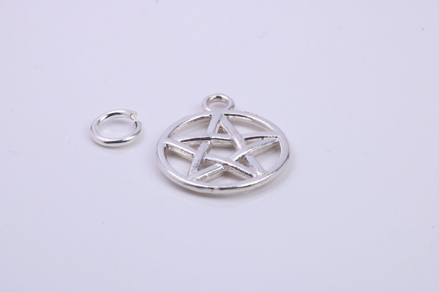 Star of David Charm, Traditional Charm, Made from Solid 925 Grade Sterling Silver, Complete with Attachment Link