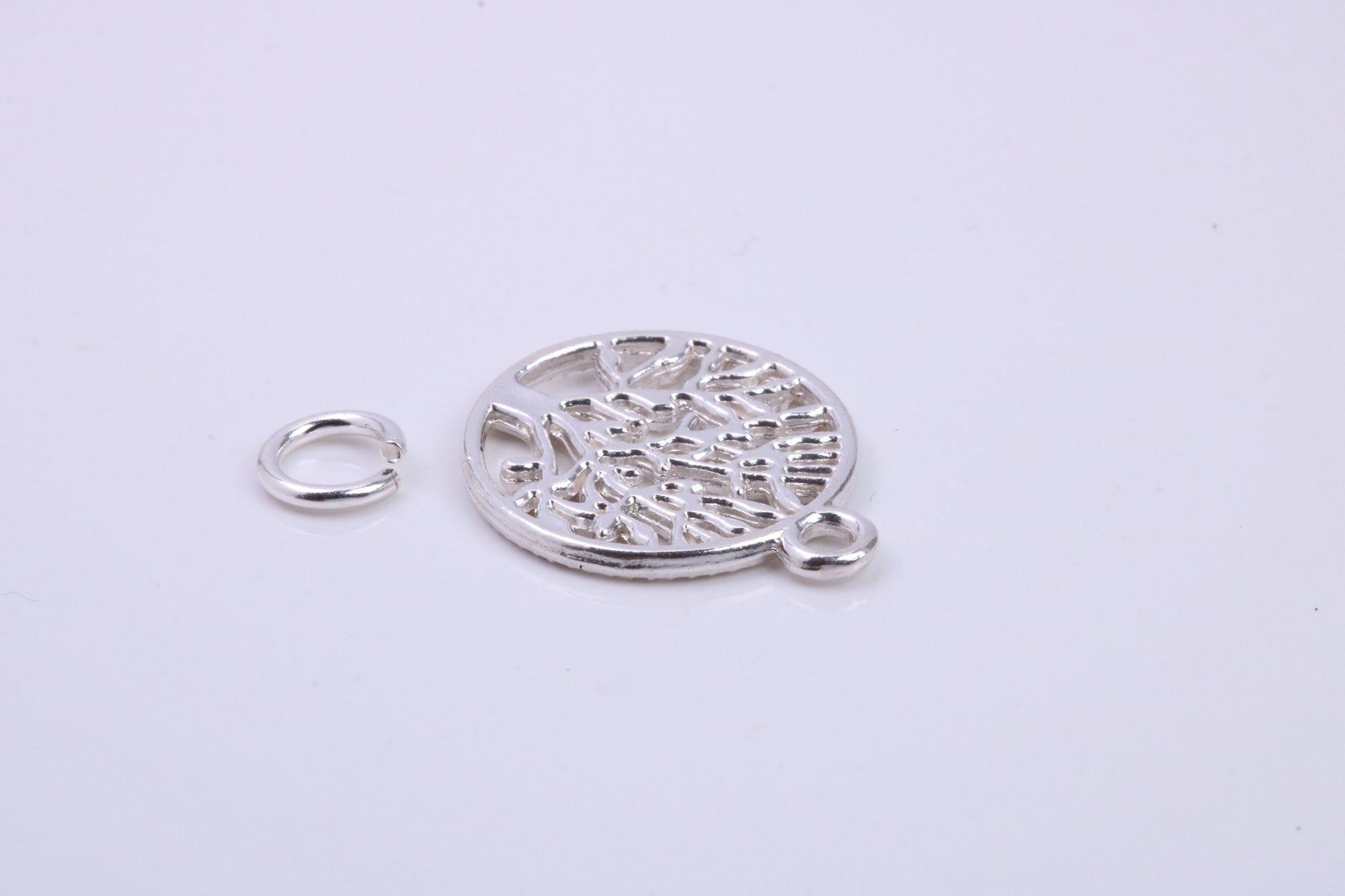 Tree of Life Charm, Traditional Charm, Made from Solid 925 Grade Sterling Silver, Complete with Attachment Link