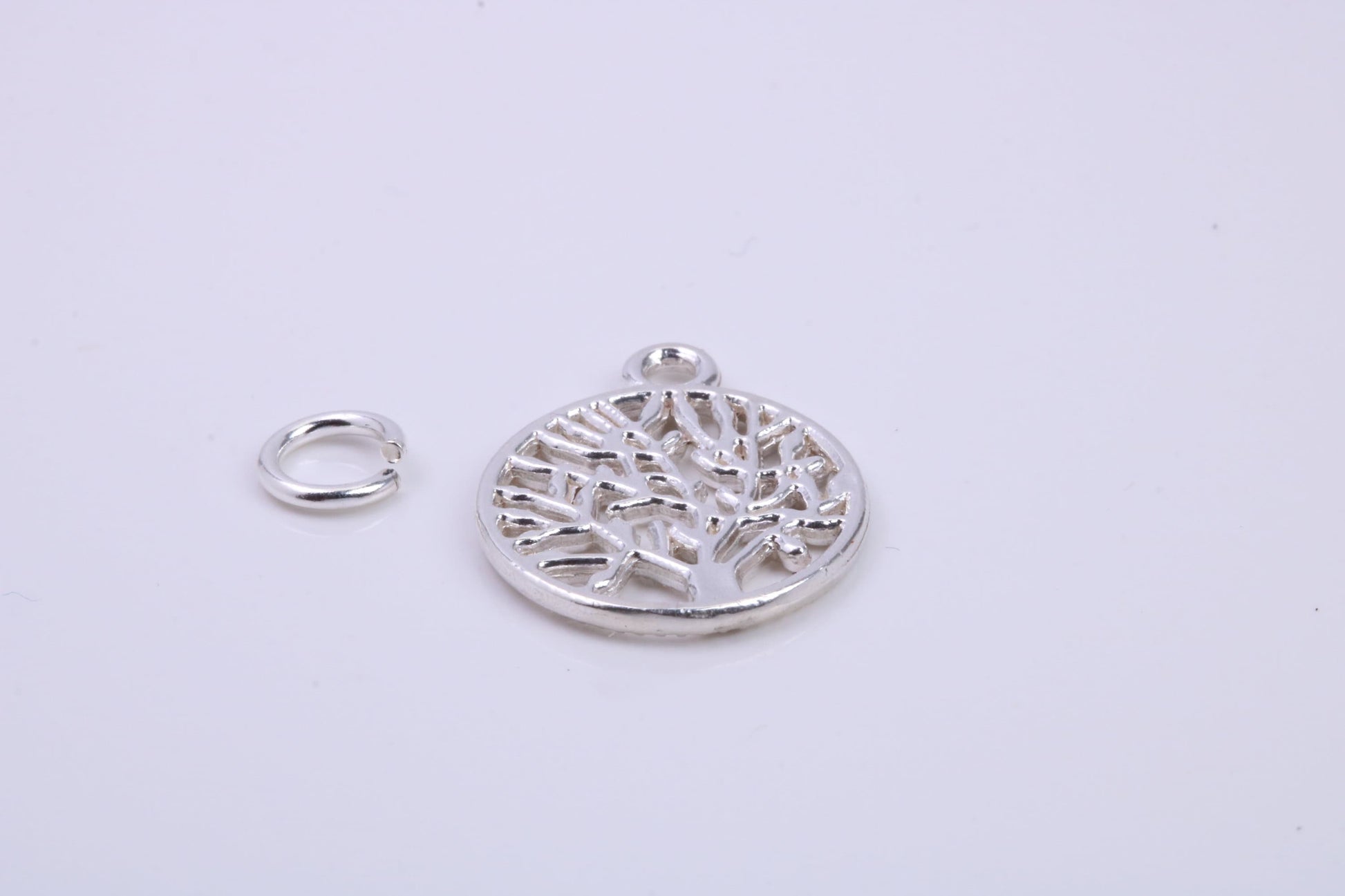 Tree of Life Charm, Traditional Charm, Made from Solid 925 Grade Sterling Silver, Complete with Attachment Link