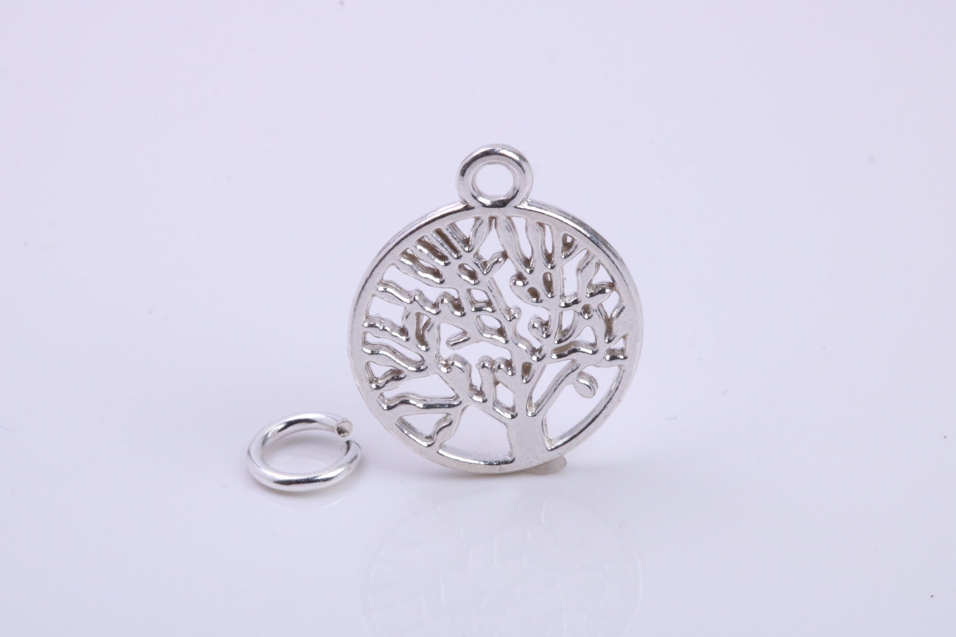 Tree of Life Charm, Traditional Charm, Made from Solid 925 Grade Sterling Silver, Complete with Attachment Link